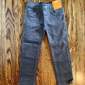 Gymboree Gray Black Glitter Elastic Waist Pants, Size 3t, New!